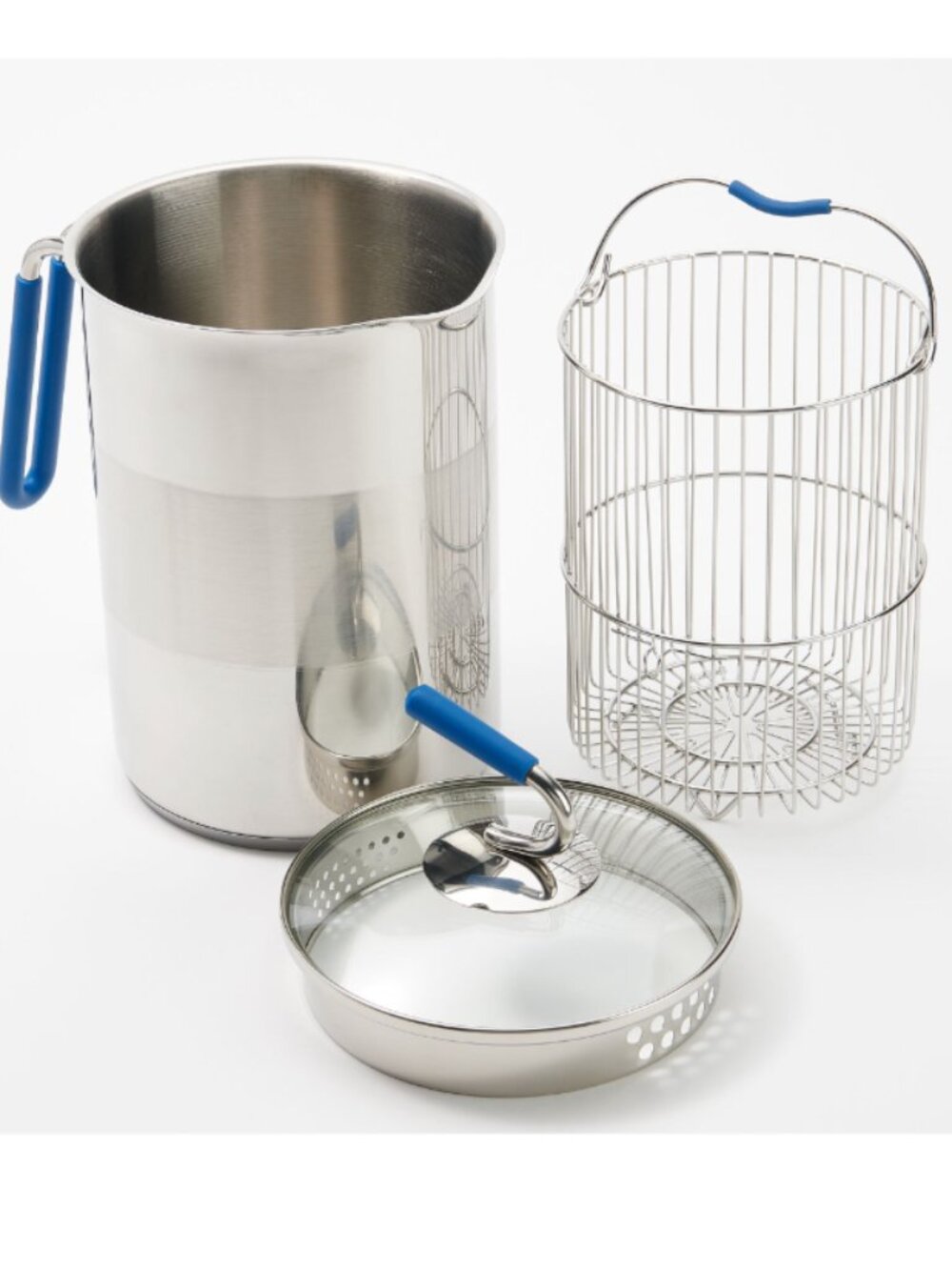 Kuhn Rikon 11-Cup Stainless Steel 4th Burner Pot NEW QVC K54454 BLUE